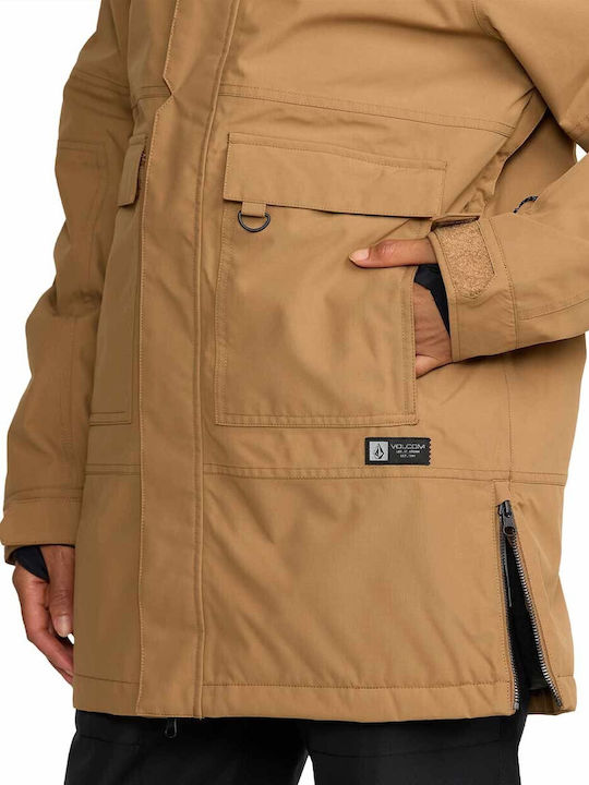 Volcom Insulated H0452604-BRZ Γυναικείο Μπουφάν για Σκι & Snowboard Καφέ