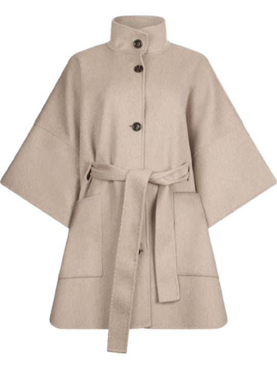 Cappotto Women's Biege Coat with Belt