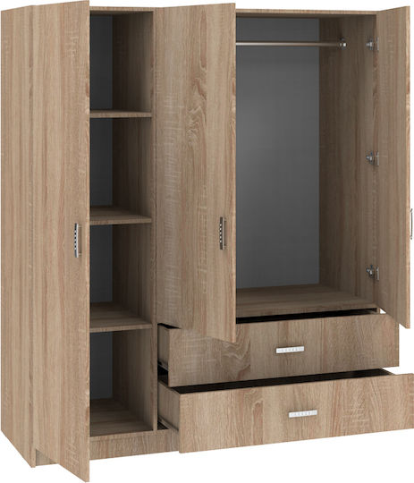 Dreifachtür Kleiderschrank Royal Sonoma 150x58x177cm