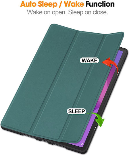 Husă Lenovo Idea Tab 11.0″ 2025 Suport Stylus Eco Piele Smart Cover – Verde Brad