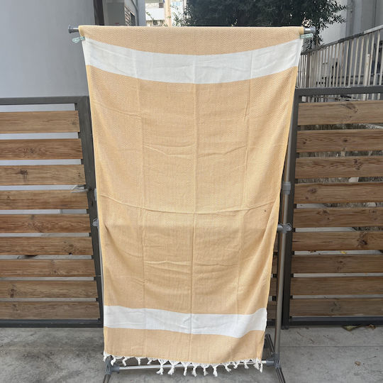 Pestemal Beach Towel Cotton Yellow 180x100cm.