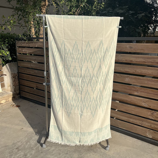 Pestemal Beach Towel Cotton Green 180x100cm.