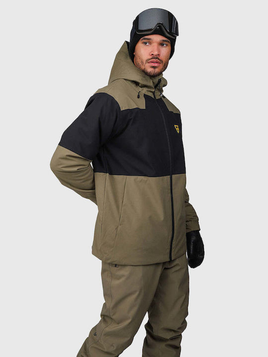 Brunotti Stores 2521200035-6555 Jachetă Pentru Bărbați de Ski și Snowboard Verde