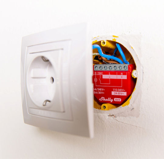 Shelly 1PM Gen4 Intermediate Switch 1 Channel Wi-Fi Bluetooth ZigBee & RF 16A With Neutral 4 Pieces