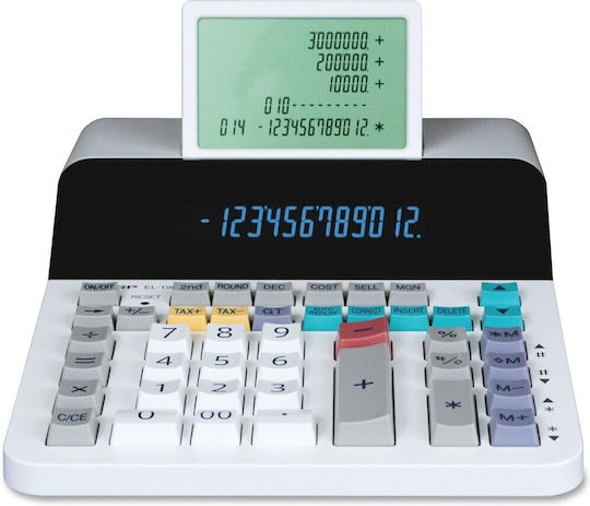 Sharp EL-1901 Digital Calculator Accounting 12 Digits in White Color 1pcs