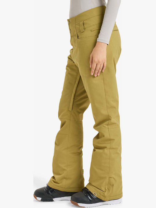 Roxy Diversion ERJTP03298-TMG0 Women's Trousers for Ski & Snowboard Beige