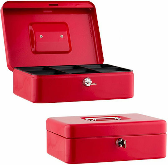Sax 10" 812 Red Metal Cash Box