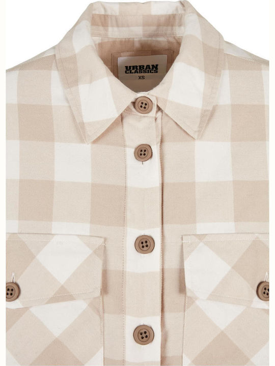 Damen Geprüft White Sand/Light Taupe Overshirt Oversized