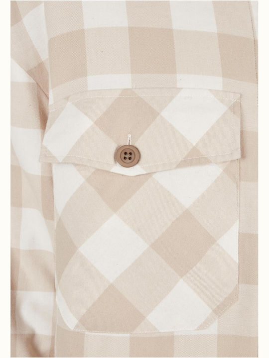 Damen Geprüft White Sand/Light Taupe Overshirt Oversized