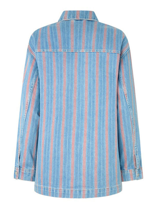 Damen Blau Overshirt