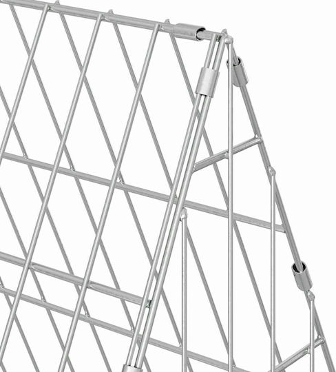 vidaXL 42019226 Metallischer Käfig für Kaninchen 650cmx55cmx55cmcm.