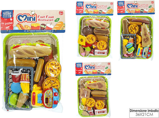 Plastic Toy Fast Food Meal Set 36x21cm