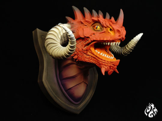Monster Trophies Red Dragon Wall Decoration Thematic Dungeons Dragons