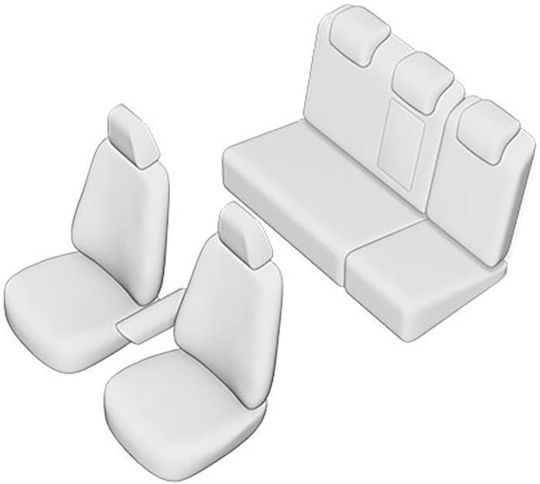 Set Huse Scaune Umbrella Renault Fluence 2009-2016 Bancă Divizată Forma L Tetieră Spate Umbrella 05194