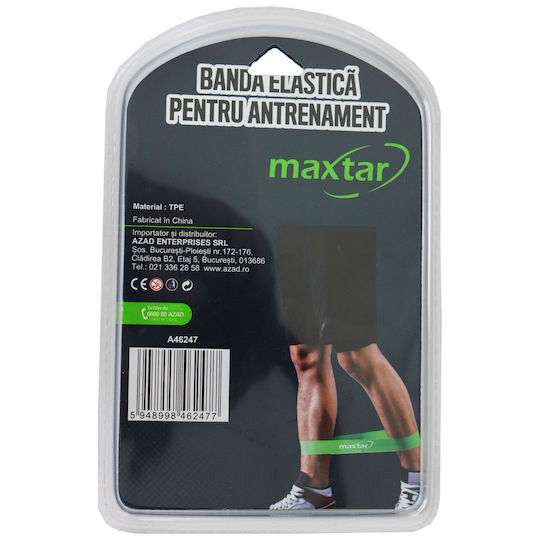 Maxtar Ελαστικός Ιμάντας Γυμναστικής Μέτριος Πράσινος 5m