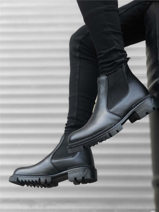 Leather Black Men's Boots