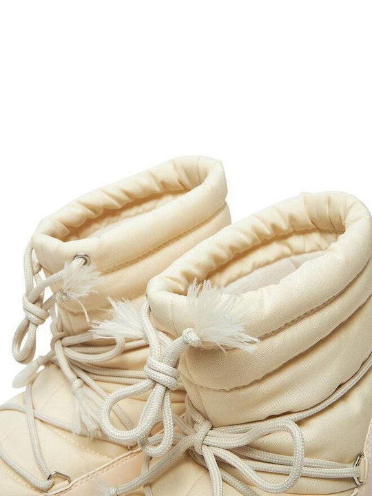 Nylon Damenstiefel Beige