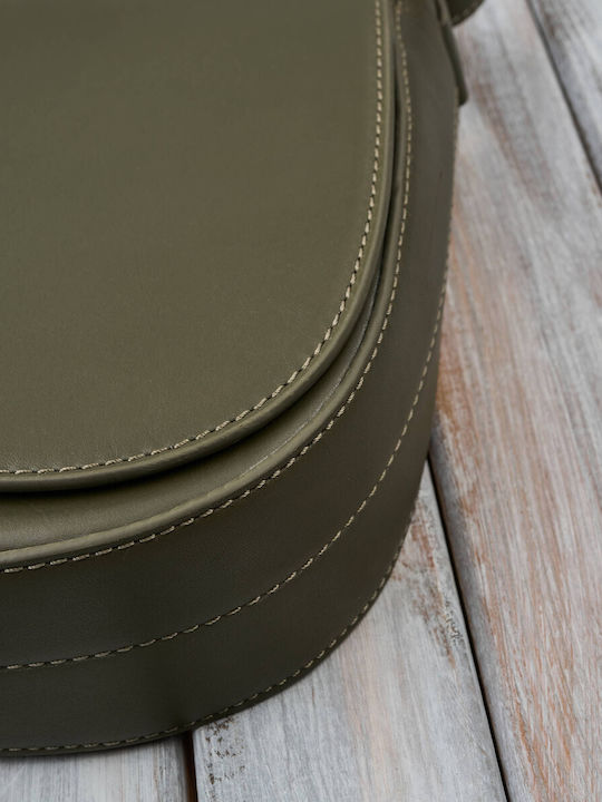 Leder Damentasche Schultertasche Grün
