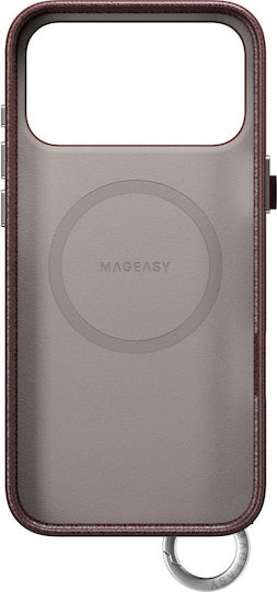 Mageasy Wallet Μπορντό (iPhone 17 Pro Max)