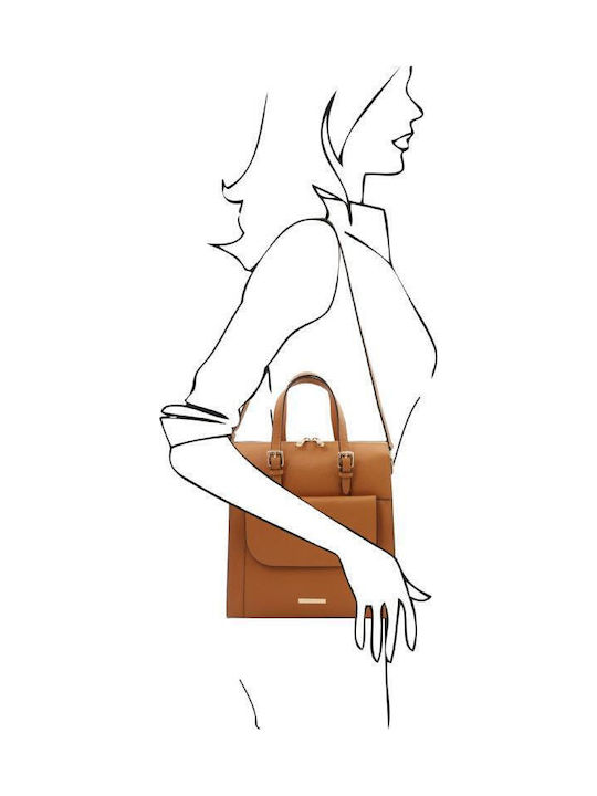 Leather Women's Bag Backpack Tabac Brown