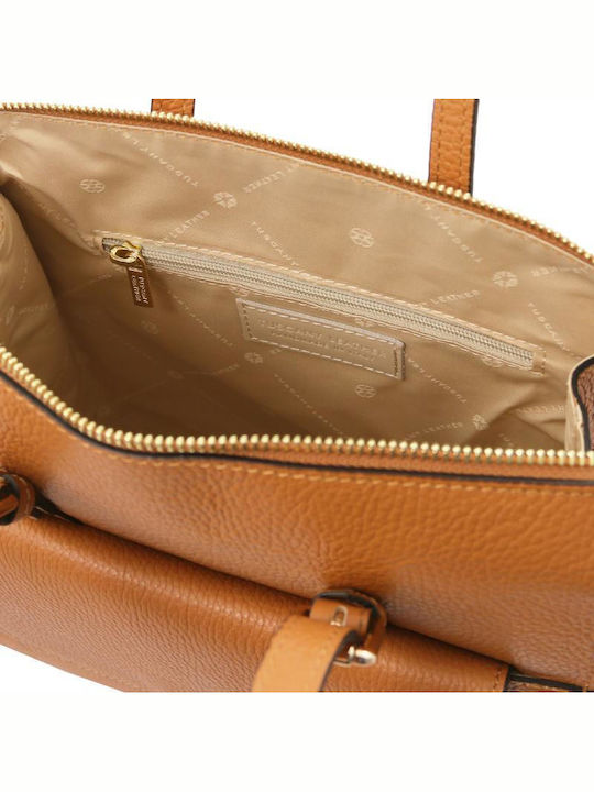 Leather Women's Bag Backpack Tabac Brown