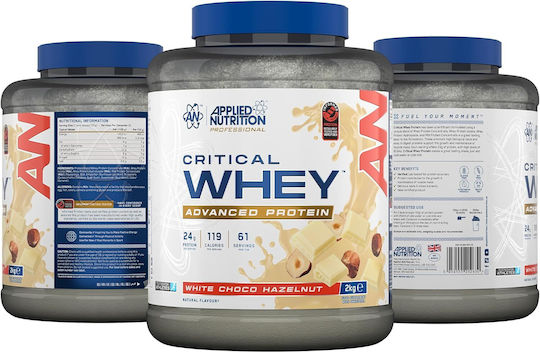 Applied Nutrition Critical Whey Whey Protein Gluten Free with White Chocolate Hazelnut Flavor 2kg
