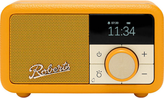Roberts Revival Petite 2 Φορητό Ραδιόφωνο Επαναφορτιζόμενο DAB+ με Bluetooth Sunshine Yellow