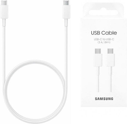 Samsung USB 2.0 Cable USB-C Male - USB-C 60W PD White 1.8m EP-DX310JWEGEU