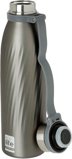 Ecolife Cool Recyclable Thermos Bottle Stainless Steel BPA Free 500ml Cool Grey