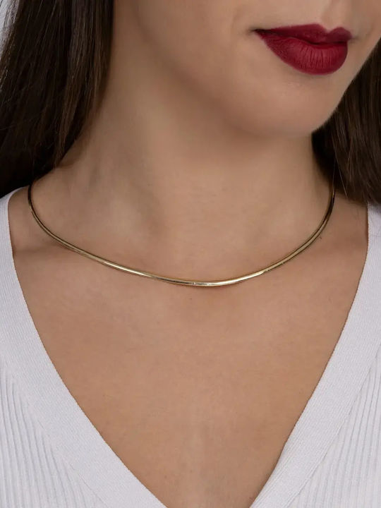 Necklace with design Snake from Gold 9 K