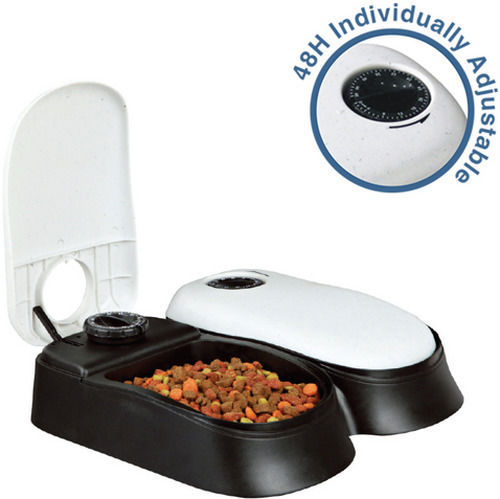 Pawise Automatisch Kunststoff Schalen Futter für Hund & Katze 2x 300ml