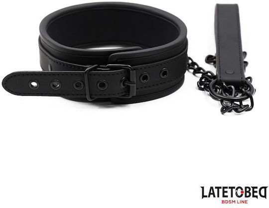 Set Collar Leash Neoprene Black