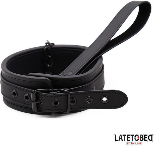 Set Collar Leash Neoprene Black