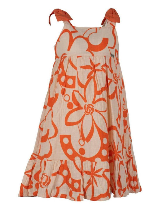 Kinderkleid Ärmellos Orange