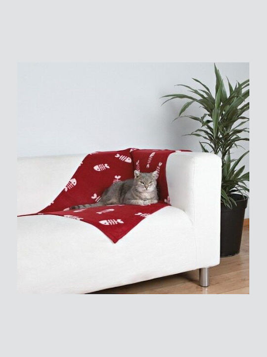 Trixie Fleece Blanket Dog Burgundy 100x70cm