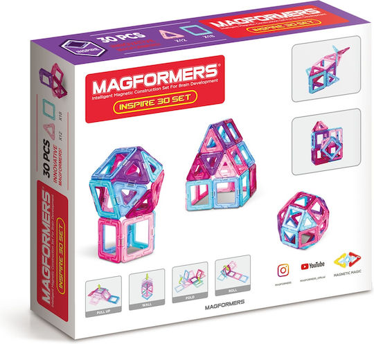 Magformers Μαγνητικό Παιχνίδι Κατασκευών Inspire για Παιδιά 3+ Ετών 005-704002