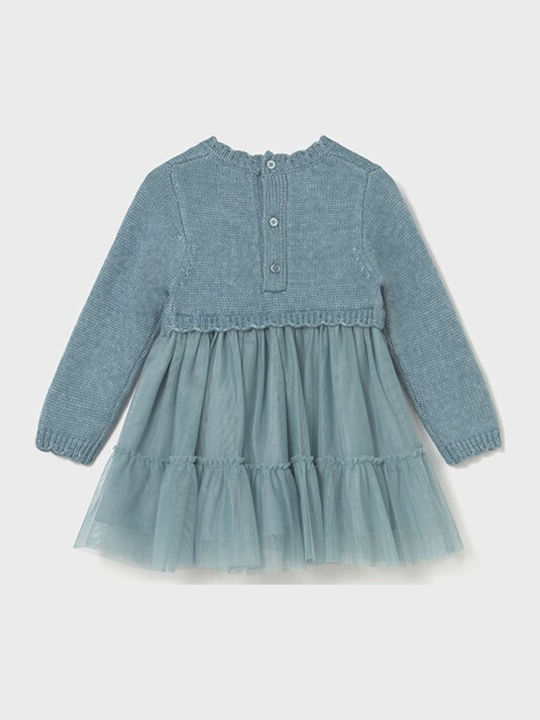 Children's Dress Long Sleeve Tulle Blue, Black