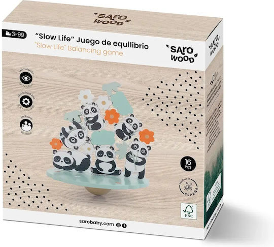 Saro Stacking Game Panda Wooden for 36+ Months