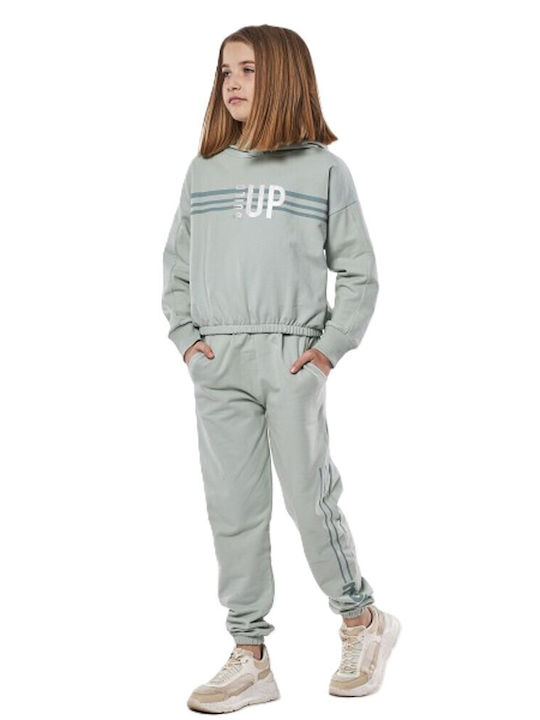 Kids Sweatpants Set Green 2pcs
