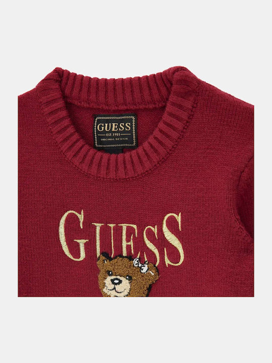 Children's Dress Long Sleeve Knitted Bordeaux