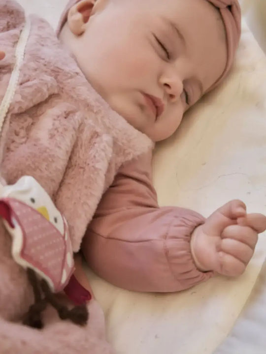 Mädchenkleid Langärmelig Samt Set aus 2 mit Zubehör Saurer Apfel