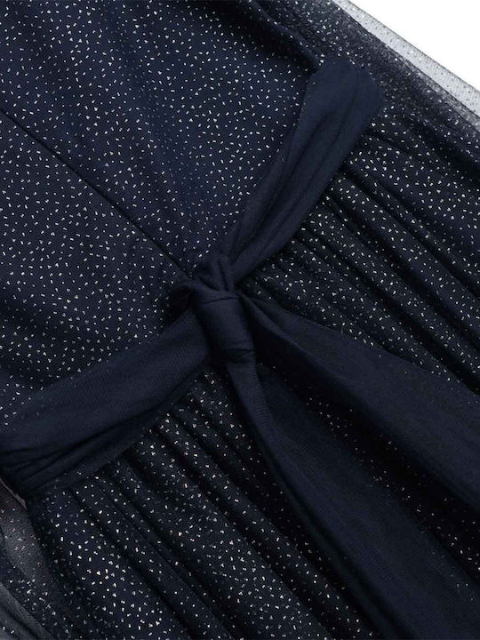 Kinderkleid Langärmelig Tüll Blau