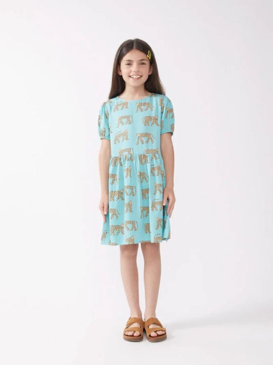 Children's Dress Long Sleeve Light Blue