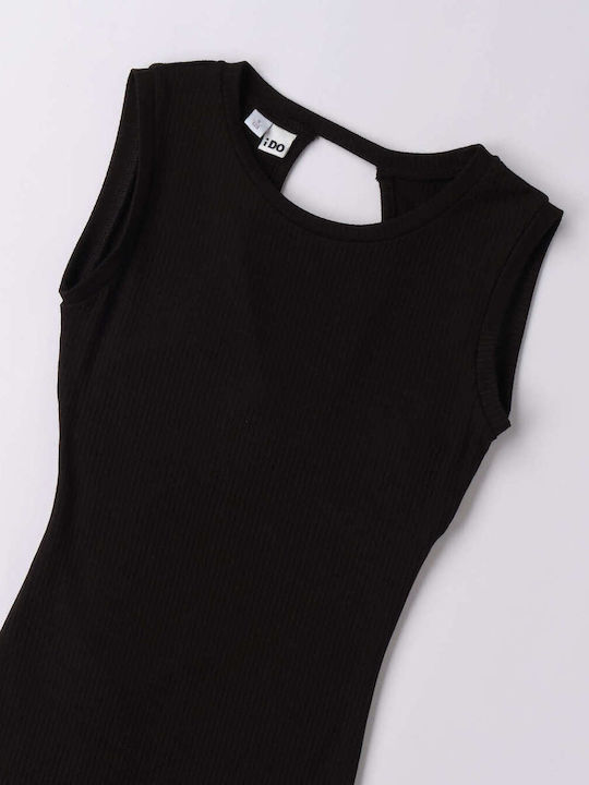 Dress Children's Dress Sleeveless Knitted Black