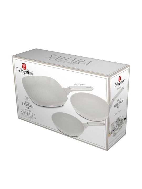Berlinger Haus Sahara Marble Pfannen-Set aus Aluminium mit Antihaftbeschichtung 3-teilig