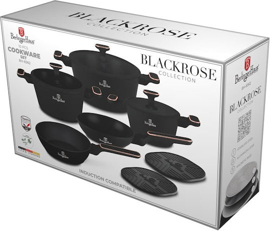Berlinger Haus Black Rose Aluminum Cookware Set with Non-stick Interior Coating 5 Pieces