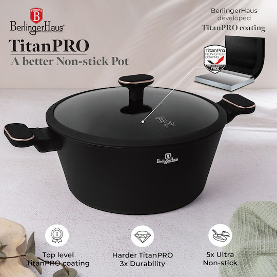 Berlinger Haus Black Rose Aluminum Cookware Set with Non-stick Interior Coating 5 Pieces
