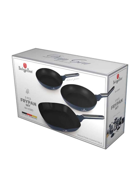 Berlinger Haus Deep Sea Set De Tigăi Din Aluminiu Cu Acoperire Interioară Antiaderent 3 Piese