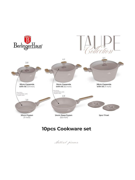 Berlinger Haus Nordic Cookware Set Made of Aluminum with Non-stick Interior Coating 5 Pieces