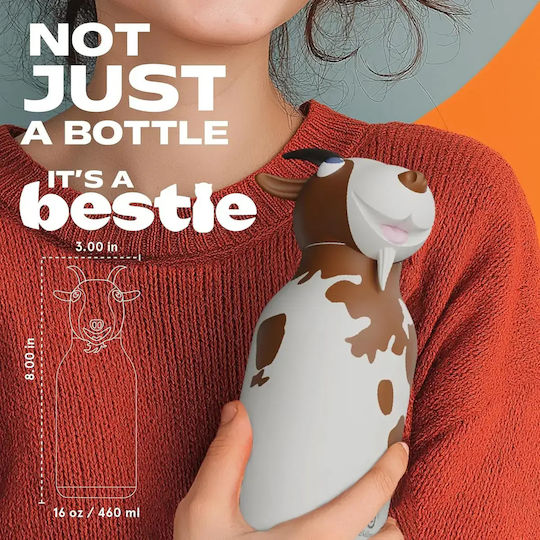 Asobu Bestie Παιδικό Παγούρι Θερμός Ανοξείδωτο με Καλαμάκι 460ml